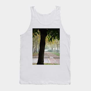 A park on a foggy autumn day Tank Top